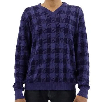 推荐Men's Indigo Zebra Vichy Jacquard Sweater商品