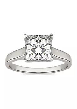 Charles & Colvard, Charles & Colvard | Charles & Colvard 1.92 ct. t.w. Lab Created Princess Cut Moissanite Solitaire Ring in 14k White Gold商品图片 