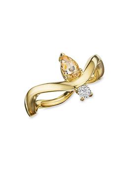商品Mirage 18K Gold, Diamond & Yellow Sapphire Ring图片
