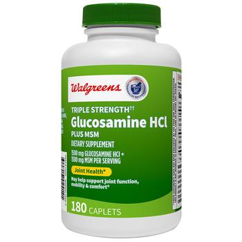 商品Walgreens | Triple Strength Glucosamine HCl + MSM,商家Walgreens,价格¥267图片