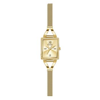 GUESS | Women's Gold-Tone Glitz Stainless Steel Mesh Bracelet Watch, 22mm商品图片,额外7.5折, 额外七五折