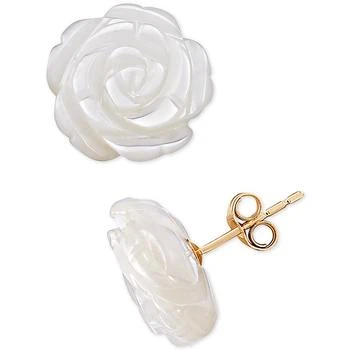 Macy's | Mother-of-Pearl Flower Stud Earrings in 10k Gold,商家Macy's,价格¥1116