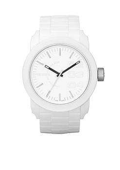 diesel手表评价, Diesel | Men's All White Round Dial with White Silicone Strap Watch商品图片 