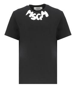 推荐MSGM Logo-Print Crewneck T-Shirt商品