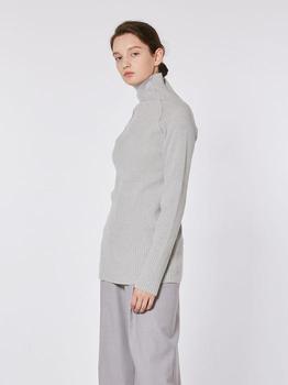 TOF Out-Cut Cashmere Turtleneck Knit_Light Grey product img