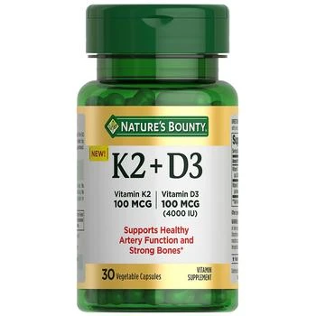 Nature's Bounty | Vitamin K2 + D3, Vitamin Supplements, for Bone and Health Support,商家Walgreens,价格¥110