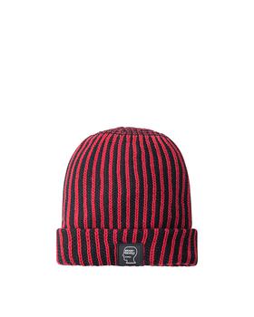 Brain Dead | Slam Jam Logo Head PVC Patch Striped Beanie Black商品图片,额外8.6折, 独家减免邮费, 额外八六折