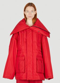 巴黎世家外套真假, Balenciaga | CB Padded Parka Jacket in Red商品图片 4折, 满$500享8折, 满折