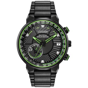 Citizen | Eco-Drive Men's Satellite Wave GPS Black-Tone Stainless Steel Bracelet Watch 44mm商品图片,7.2折