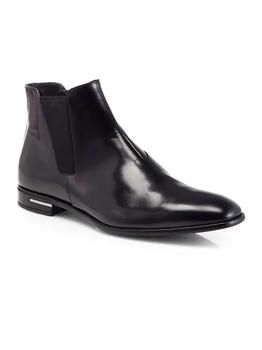 Prada | Spazz Leather Chelsea Boots商品图片,