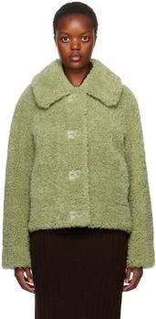 推荐Green Melina Faux-Shearling Jacket商品