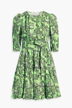 Diane von Furstenberg | Roberta ruffled printed cotton-blend poplin mini dress 2折×额外8折x额外9.5折, 额外八折, 额外九五折