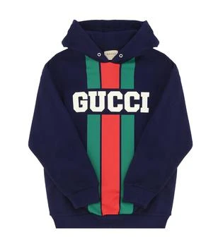 Gucci | Gucci Kids Logo Printed Long-Sleeved Hoodie,商家Cettire,价格¥1721