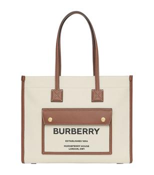 burberry tote, Burberry | Canvas and Leather Two-Tone Freya Tote Bag商品图片 