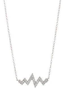 ADORNIA | Swarovski Crystal Heartbeat Pendant Necklace,商家Nordstrom Rack,价格¥152
