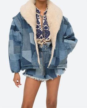 商品Sea | Diego Denim Patched Coat in Blue Denim,商家Premium Outlets,价格¥2406图片