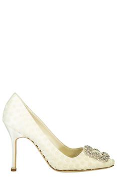 Manolo Blahnik, Manolo Blahnik | Hangisi Dobby Print Jewel Pump商品图片 