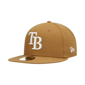 New Era | Men's Tan Tampa Bay Rays Wheat 59FIFTY Fitted Hat商品图片,7.3折