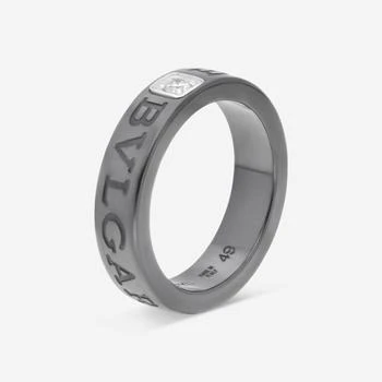 BVLGARI品牌, 商品Bulgari Bulgari Black Ceramic & 18K White Gold Diamond Ring 348847, 价格¥6502