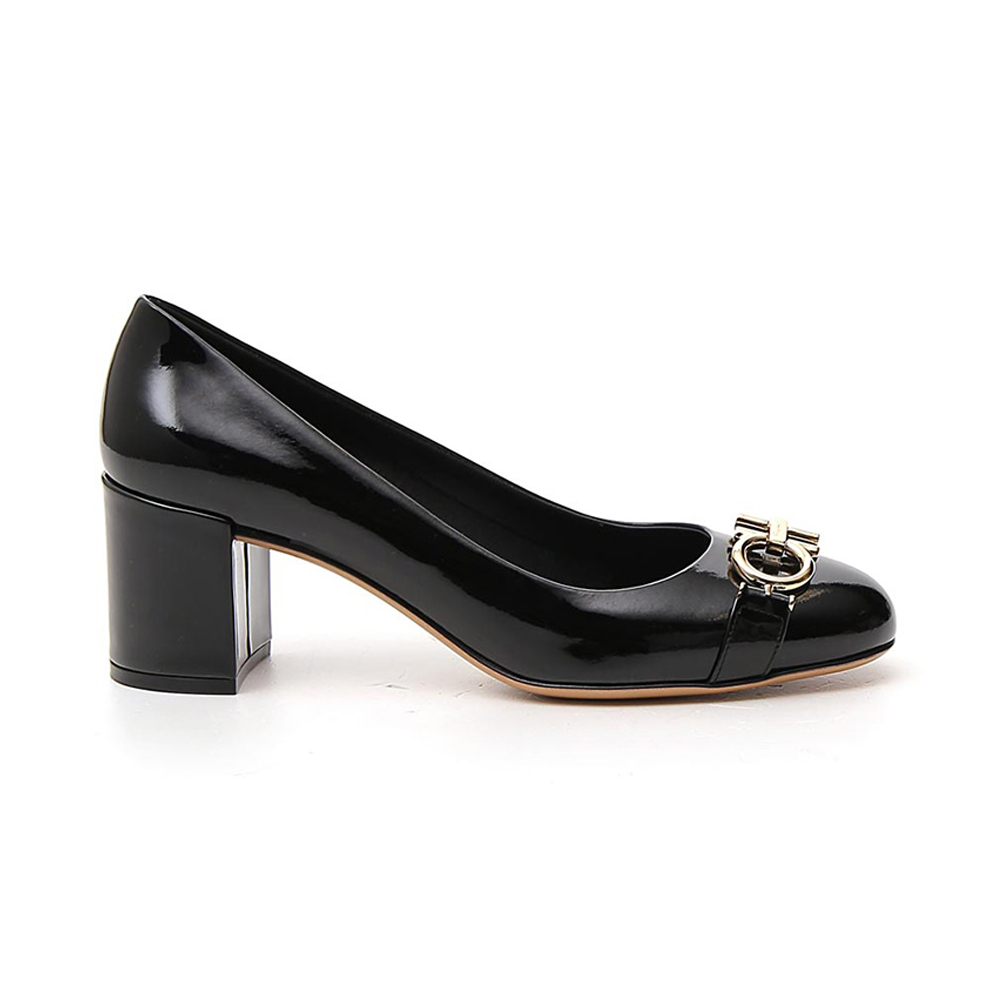 菲拉格慕芭蕾鞋女鞋, Salvatore Ferragamo | SALVATORE FERRAGAMO 菲拉格慕 女士黑色小牛皮中跟鞋 01-N765-693658商品图片 独家减免邮费