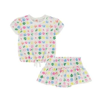 Calvin Klein | Baby Girls Floral French Terry Top and Skort, 2 Piece Set 2.9折