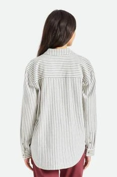 推荐Womens Bowery Boyfriend Flannel Shirt In Dove Stripe商品