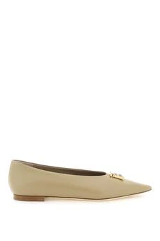 Burberry | Burberry pointed leather ballet flats 4.6折