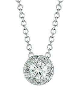商品Nephora | 14K White Gold & 0.3 TCW Pendant Necklace,商家Saks OFF 5TH,价格¥8337图片