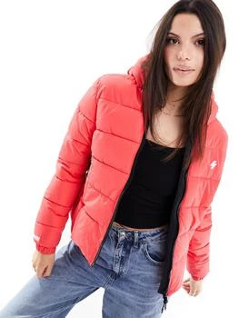 推荐Superdry hooded spirit sports puffer jacket in pink商品