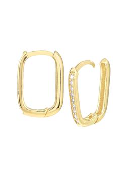 商品​14K Yellow Gold & 0.12 TCW Diamond Huggie Earrings,商家Saks OFF 5TH,价格¥3066图片