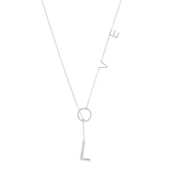 Pompeii3 | Love Lariat Necklace 18k White Gold Plated 21",商家Premium Outlets,价格¥719