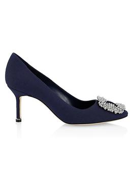 Manolo Blahnik直邮, Manolo Blahnik | Hangisi 70  Embellished Buckle Pumps商品图片 