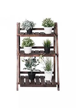 商品Costway | 3 Tier Outdoor Wood Design Folding Display Flower Stand,商家Belk,价格¥480图片