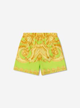 商品Versace | Boys Barocco Swim Shorts in Lime,商家Childsplay Clothing,价格¥1725图片
