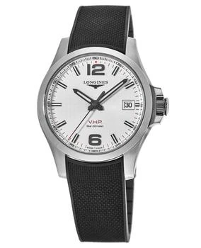 [二手商品] Longines | Longines Conquest V.H.P. 41mm Silver Dial Black Rubber Strap Men's Watch L3.716.4.76.9-PO 5.4折×额外9折, 额外九折