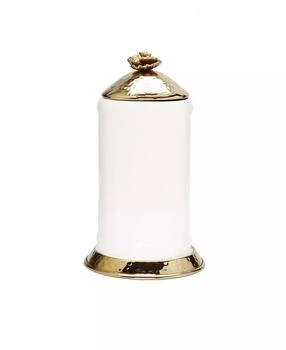 Classic Touch | Glass Canister Hammered Lid and Base Flower Knob Set, 2 Piece,商家Macy's,价格¥389