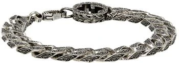 Gucci | Silver Interlocking G Bracelet,商家Ssense US,价格¥4773