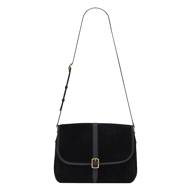 ysl包评价, Yves Saint Laurent | SAINT LAURENT PARIS/圣罗兰 新款SORBONNE系列 黑色复古绒面革和皮革翻盖斜跨单肩包 6347910UDZW1000商品图片 7.5折×额外9.5折, 包邮包税, 额外九五折