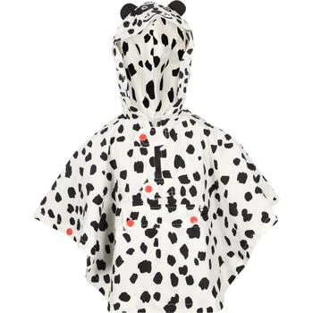 推荐Dalmatian print hooded poncho in white and black商品