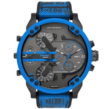巴黎世家老爹鞋, Diesel | Men's Mr Daddy 2.0 Three-Hand Blue Silicone Strap Buckle Watch, 57mm商品图片 