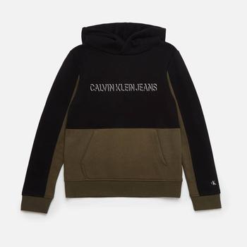 推荐Calvin Klein Jeans Boys' Colour Block Hoodie - Ck Black商品