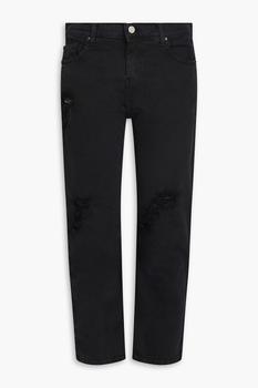 IRO | Cropped distressed mid-rise straight-leg jeans商品图片,4折