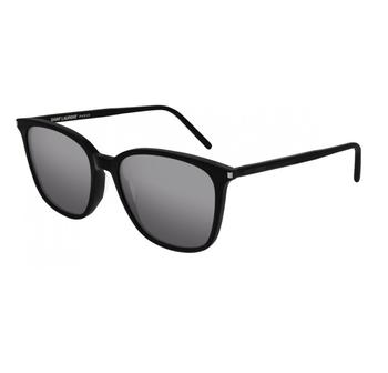 推荐Silver Mirrored Square Unisex Sunglasses SL 325 K 002 56商品