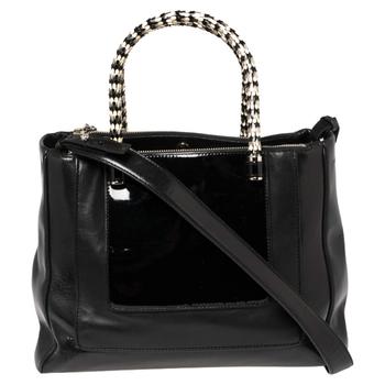 加拿大bvlgari包, [二手商品] BVLGARI | Bvlgari Black Leather and Patent Leather Serpenti Scaglie Tote商品图片 1.9折, 满1件减$100, 满减
