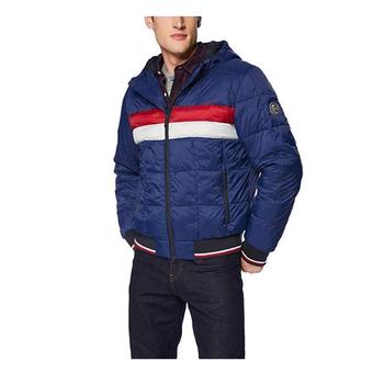 男装essentials棉服, Tommy Hilfiger | 美国直邮TOMMY HILFIGER秋冬男士条纹棉服休闲百搭商品图片 额外8.2折x额外9折, 额外八二折, 额外九折