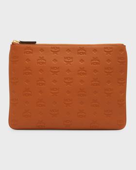 推荐Klara Medium Monogrammed Leather Clutch Bag商品