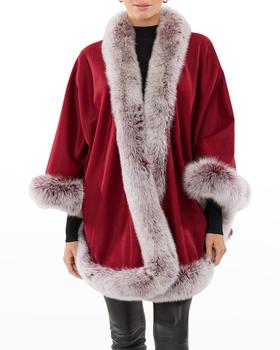 推荐Cashmere Capelet w/ Fox Trim商品