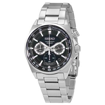 product Seiko Chronograph Quartz Green Dial Stainless Steel Mens Watch SSB405P1 image