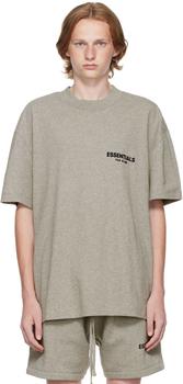 Essentials | Gray Cotton T-Shirt商品图片,