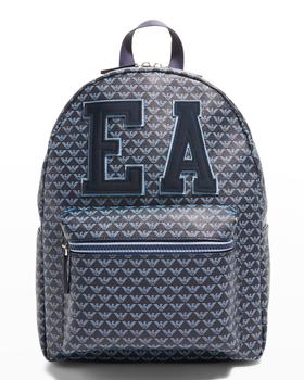 商品Emporio Armani | Boy's Logo-Print Backpack,商家Neiman Marcus,价格¥1937图片